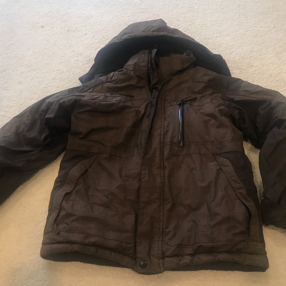 Chocolate Brown Columbia winter coat 10/12 - Picture 3 of 8